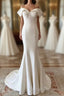 Mermaid Wedding Dress Satin Off Shoulder