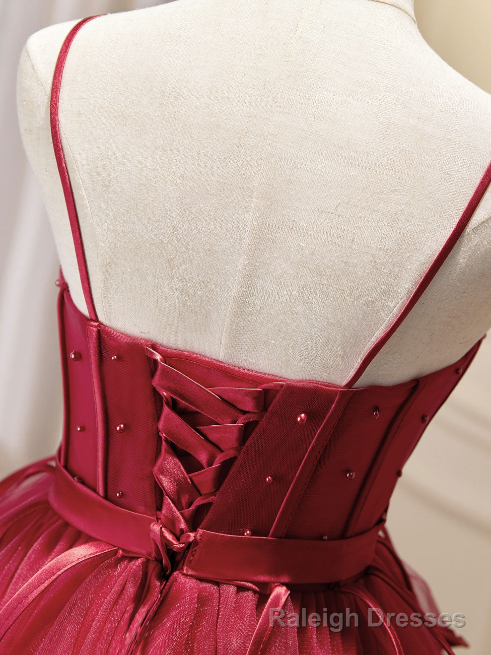 Mini/Short Burgundy Prom Dress, Puffy Cute Burgundy Homecoming Dress