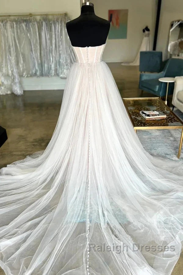Minimalist Style Sheer Wedding Dresses With Sweet Collar And Floor Mopping Wedding Dresses Secondary image
