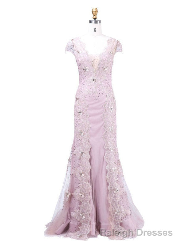 Modern Mother Of The Bride Dresses With V-Neck Cap Sleeve Crystal Main image