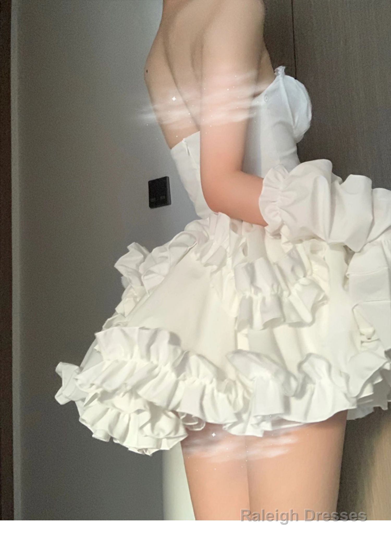 Modest Ball Gown Sweetheart White Satin Floral Holiday Dress Birthday Dresses Birthday Outfits