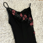 Modest Black Prom Dress Long With Flowers 22Th Birthday Outfits