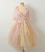 Modest Lace 3/4 Sleeves Tulle Prom Homecoming Dress Short