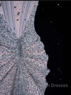 Modest Mermaid Off The Shoulder Sequin Long Prom Dresses Formal Graduation Party Dress Evening Dress