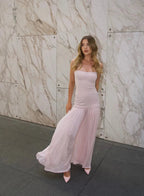 Modest Mermaid Pink Prom Dress Long Prom Graduation Prom Dresses Prom Dresses