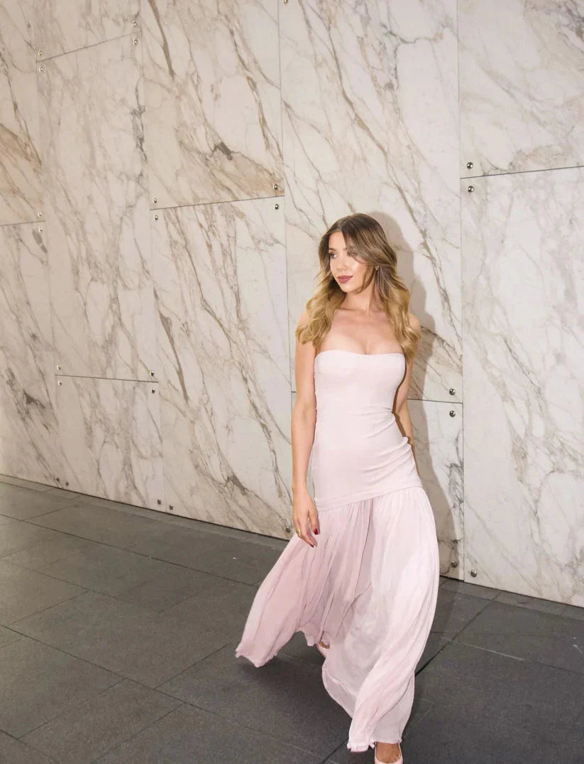 Modest Mermaid Pink Prom Dress Long Prom Graduation Prom Dresses Prom Dresses
