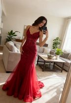 Modest Mermaid Spaghetti Straps Burgundy Sequin Prom Gowns 23Rd Birthday Dresses Prom Dress 20Th Birthday Outfits