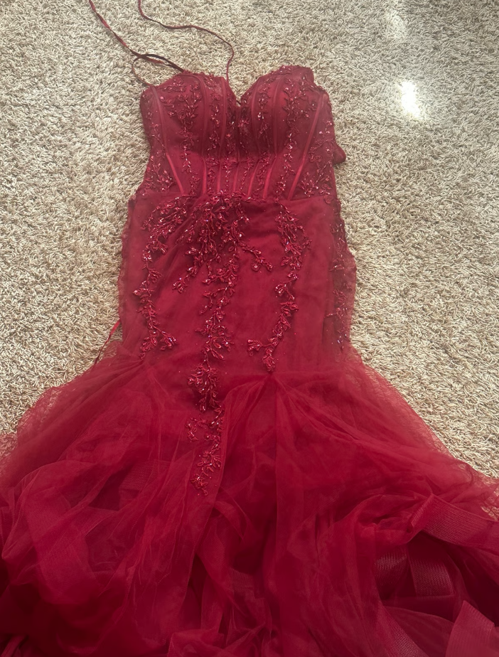 Modest Mermaid Spaghetti Straps Burgundy Sequin Prom Gowns 23Rd Birthday Dresses Prom Dress 20Th Birthday Outfits