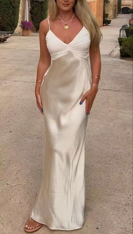 Modest Mermaid Spaghetti Straps Long Prom Dresses Main image