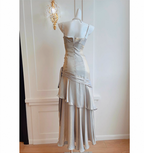 Modest Mermaid Spaghetti Straps Prom Dress Long Birthday Prom Dresses Prom Gown