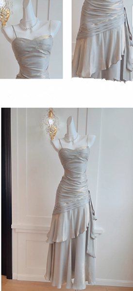 Modest Mermaid Spaghetti Straps Prom Dress Long Birthday Prom Dresses Prom Gown