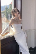 Modest Sheath White Straps Birthday Dresses 21Th Birthday Outfit