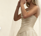 Modest Wedding Dresses Ball Gowns Strapless White Satin Long Wedding Dress Brides Dresses Bridal Gown