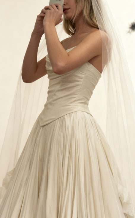 Modest Wedding Dresses Ball Gowns Strapless White Satin Long Wedding Dress Brides Dresses Bridal Gown