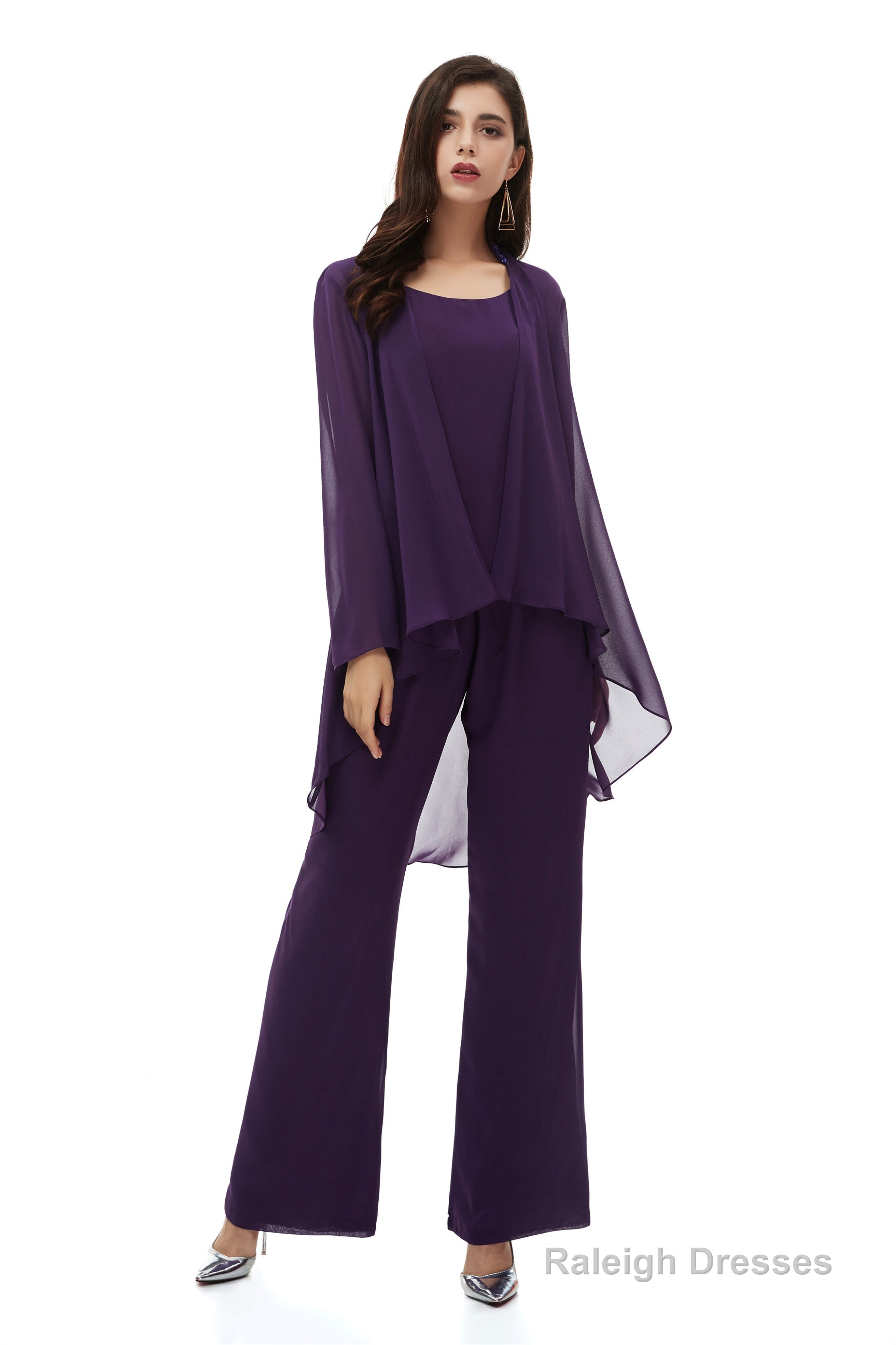 Mother of The Bride Dresses Pants Suit Long Sleeves with Jacket Outfit Secondary image