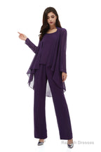 Mother of The Bride Dresses Pants Suit Long Sleeves with Jacket Outfit