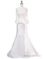 Mother of the bride dresses Sleeves Crystal Beading Lace Mermaid Prom Dresses