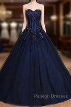 Navy Blue Lace Applique Tulle Long Prom Dresses Prom Gown Off Shoulder Floor Length Prom Dresses