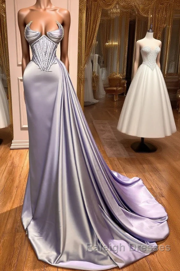 New Arrival Sleeveless Mermaid Prom Dresses With Ruffles Long