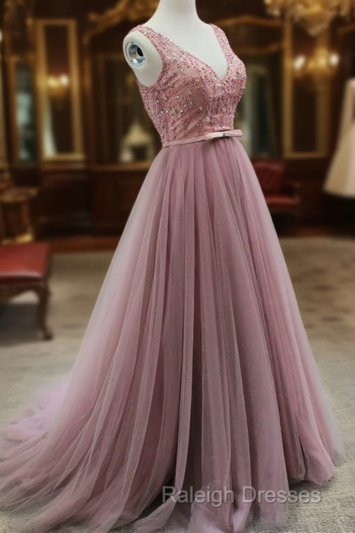 New Arrival V Neck Prom Dress,Backless Prom Dress,Sexy Evening Dress,Formal Evening Gown Main image