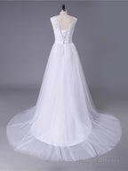 New Lace O-Neck Lace Tulle Boho Wedding Dress