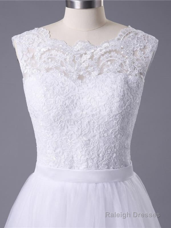 New Lace O-Neck Lace Tulle Boho Wedding Dress