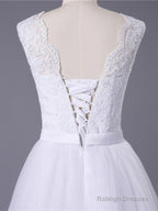 New Lace O-Neck Lace Tulle Boho Wedding Dress
