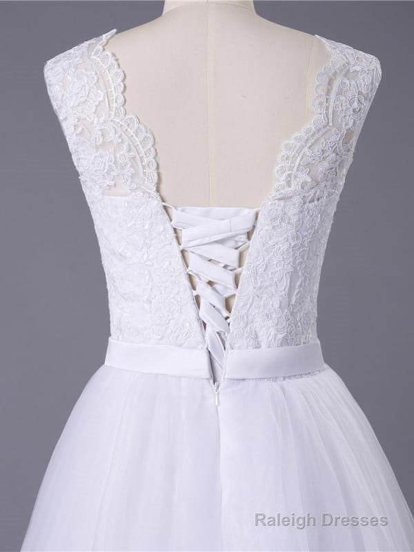New Lace O-Neck Lace Tulle Boho Wedding Dress