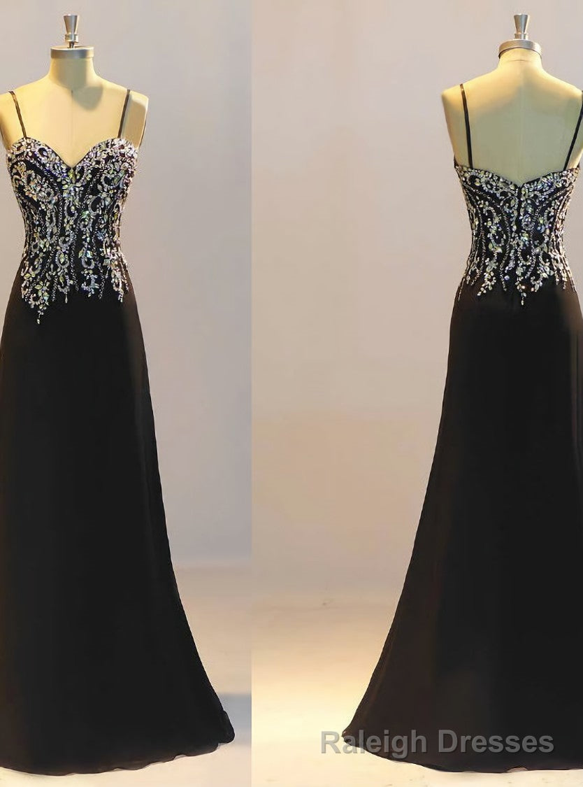 New Prom Dresses Black Prom Dresses Sheath Prom Dresses Crystal Prom Dresses Main image