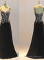 New Prom Dresses Black Prom Dresses Sheath Prom Dresses Crystal Prom Dresses