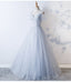 New! Sleeveless V-Neck Tulle Prom Dresses