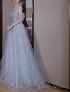 A-Line Party Dresses Elegant Dress Wedding Guest Prom Floor Length Sleeveless Off Shoulder Sequined with Sequin dress to impress