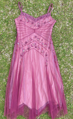 NiceVestidos--Pink Beaded Mid-Length Homecoming Dresses Prom Dresses