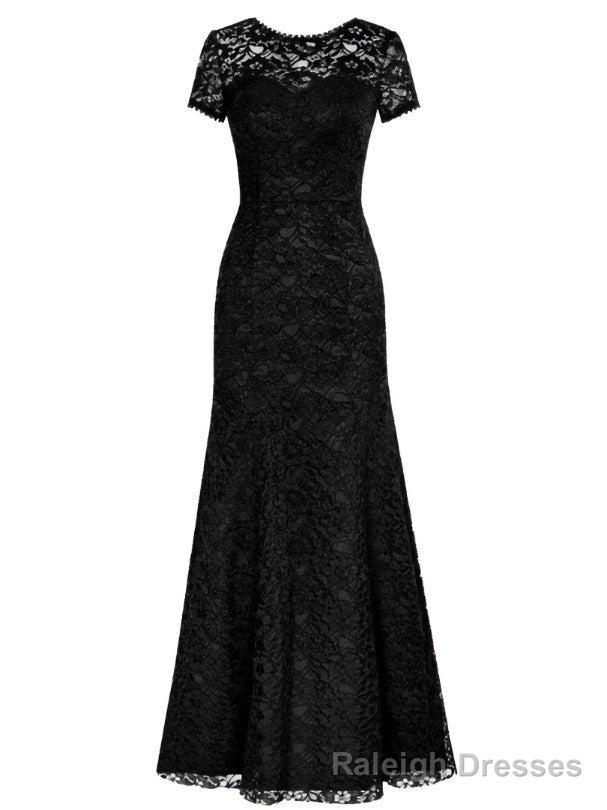 Noble Scoop Neck Short Sleeves Lace Mermaid Mother Of The Bride Dress Main image