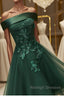 Off Shoulder Green Lace Floral Prom Dresses Short Green Lace Homecoming Dresses Green Prom Dresses