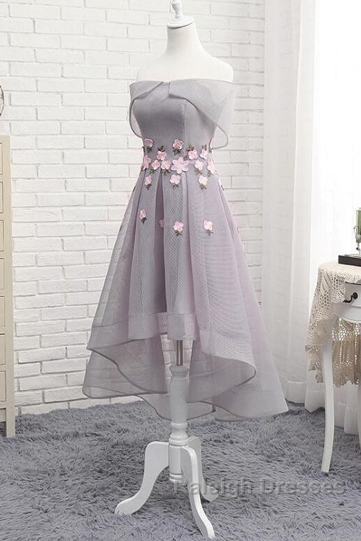 Off Shoulder High Low Fashionable Party Dress, Homecoming Dresses, Lovely Formal Dresses