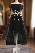 Off Shoulder High Low Fashionable Prom Dresses Homecoming Dress Lovely Prom Dress