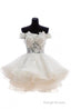 Off-Shoulder Knee Length Organza Lace Homecoming Dresses With Beads