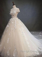 Off Shoulder Lace Long Prom Wedding Dress