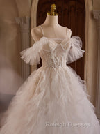 Off Shoulder Tulle Lace Light Champagne Long Prom Dresses Light Champagne Sweet 16 Dresses