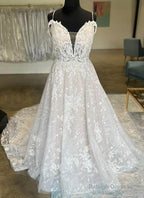 Off The Shoulder A-Line Lace Wedding Dress
