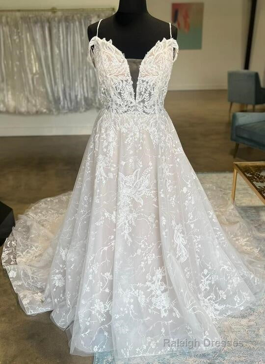 Off The Shoulder A-Line Lace Wedding Dresses