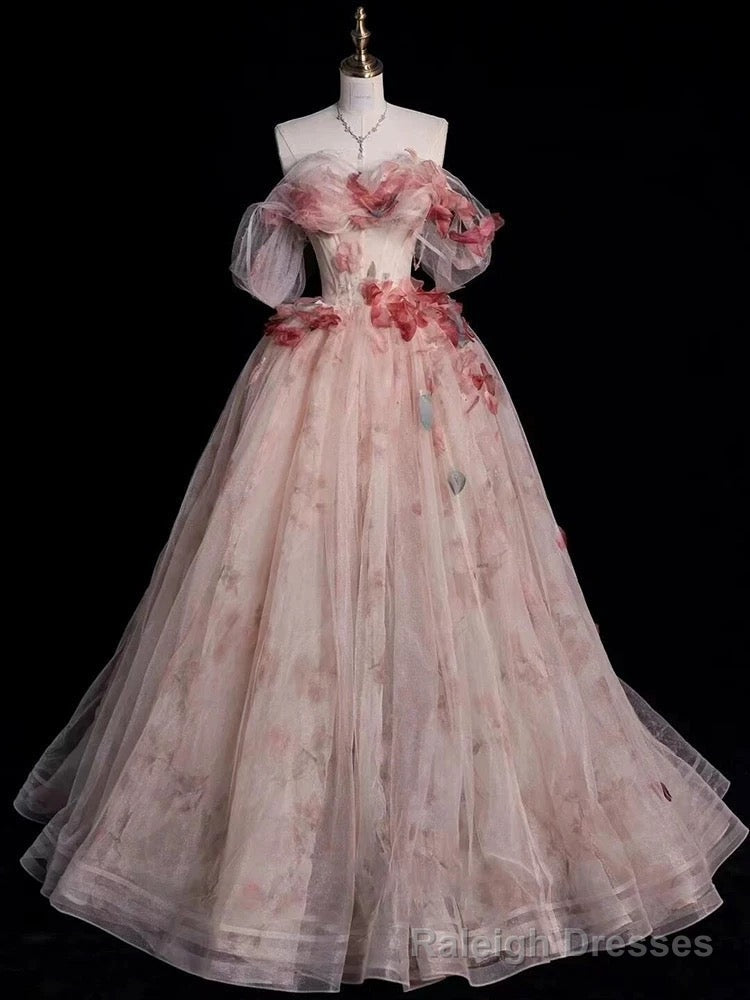 Off The Shoulder A Line Prom Dress Tulle Formal Dress Main image