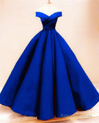 Off The Shoulder Ball Gowns Satin Dress