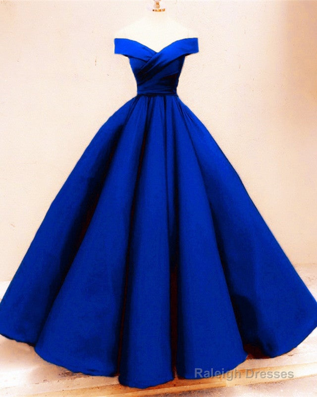Off The Shoulder Ball Gowns Satin Dress