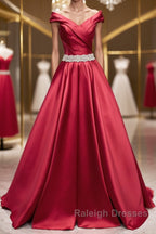Off the Shoulder Burgundy Long Prom Dresses, Off Shoulder Wine Red Formal Evening Dresses