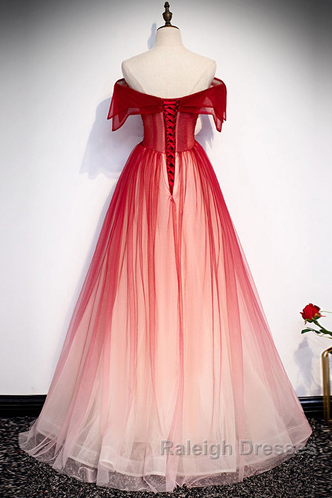 Off The Shoulder Burgundy Prom Dress Wine Red Off Shoulder Prom Graduation Dress