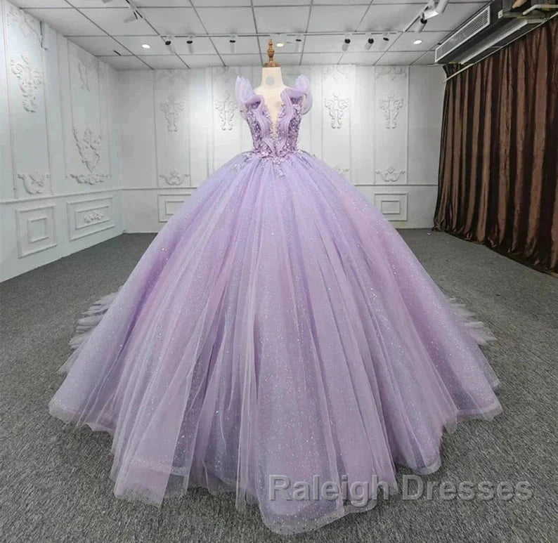 Off-The-Shoulder Deep V Neck Long Wedding Dresses With Applique