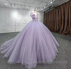 Off-The-Shoulder Deep V Neck Long Wedding Dresses With Applique