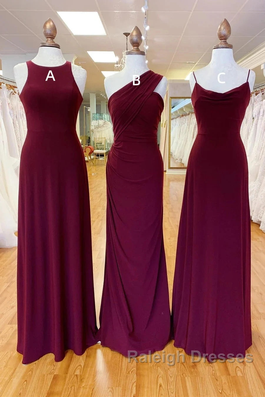 Off-The-Shoulder Floor Length Chiffon Long Bridesmaid Dress Secondary image
